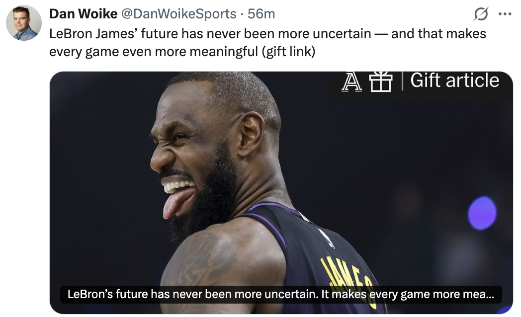 开云体育高赔率-突发！湖人记者发文：詹姆斯的未来，变得不确定了